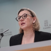 Rubén Cacho ICAL. La vicepresidenta de la Junta de Castilla y León y consejera de Familia e Igualdad de Oportunidades, Isabel Blanco, comparece en rueda de prensa posterior al Consejo de Gobierno