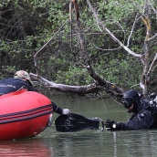 Continúa la búsqueda del joven desaparecido en el río Carrión en Palencia