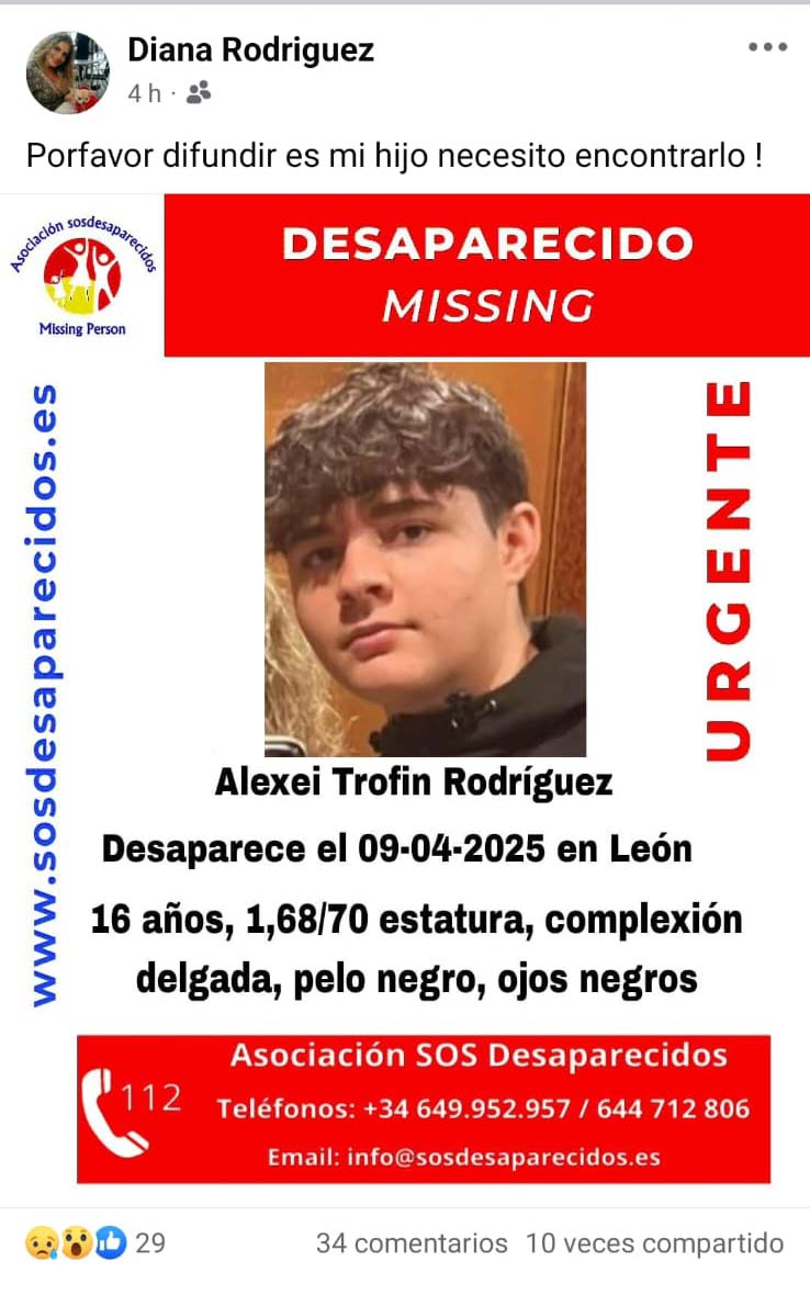 Post de la madre del menor desaparecido copia.