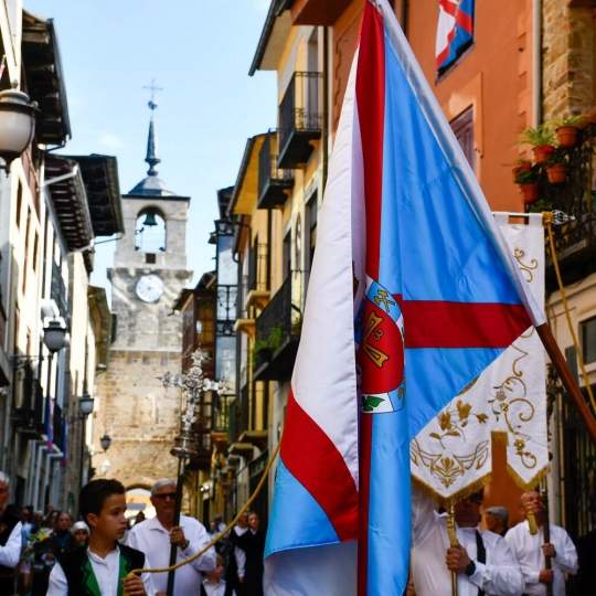 Bandera del Bierzo el día de La Encina Bandera del Bierzo el día de La Encina