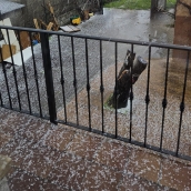 El granizo cae sobre El Bierzo Central, pero el Consejo Regulador de las frutas minimiza los posibles daños