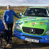 César Sánchez ICAL . Pedro González e Iván Rodríguez, corredores del campeonato de España de rallyes todo terreno en la categoría de regularidad 