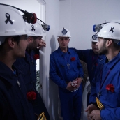 César SánchezICAL. La Hermandad del Cristo de los Mineros de Caboalles de Abajo, Villablino, celebra su procesión, con la entrada del Cristo al Pozo María y recuerdo a los cinco mineros fallecidos en Cerredo 