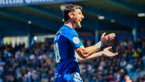 Gol Borja Valle con la Ponferradina