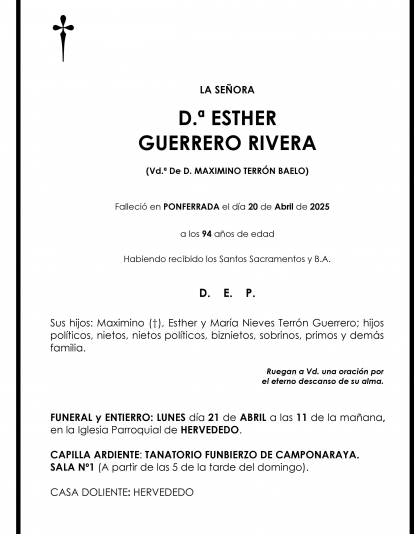 ESTHER GUERRERO RIVERA