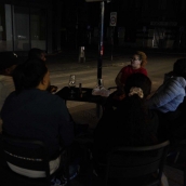 César Sánchez ICAL. Noche a oscuras en algunas zonas de la ciudad de Ponferrada debido al apagónmasivo 