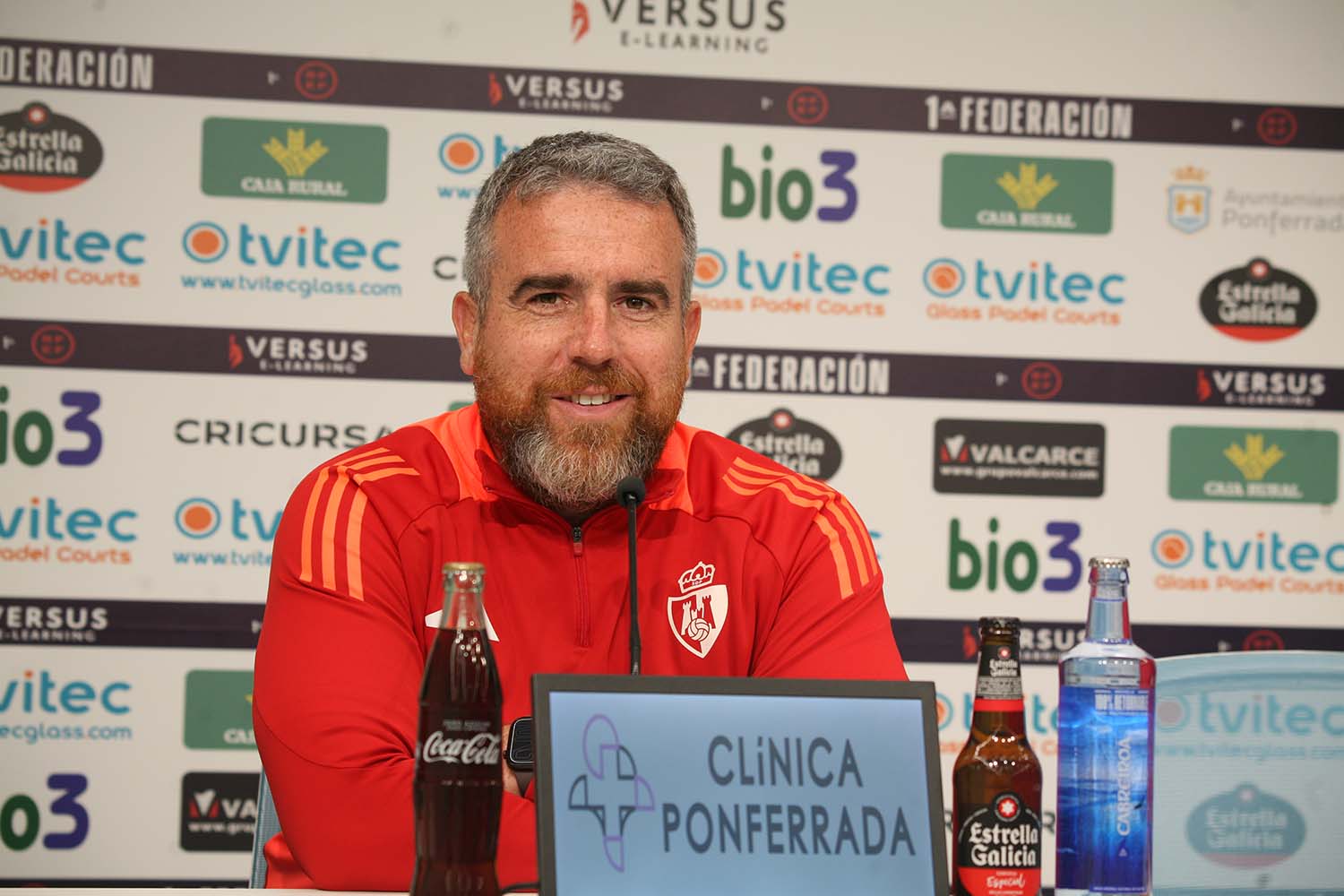 Javi Rey en sala de prensa