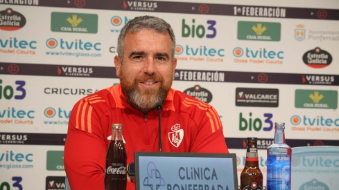 Javi Rey en sala de prensa