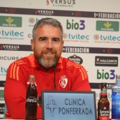 Javi Rey en sala de prensa