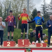 Enol Torre en el podio Enol Torre en el podio