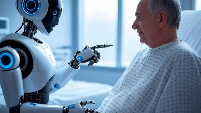 Simulación de una IA atendiendo a un paciente