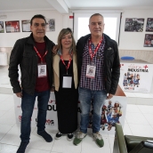 César Sánchez  ICAL . El secretario general de UGT Federación de Industria, Construcción y Agro, FICA Bierzo, Manuel Cuadrado Blanco y la secretaria general de UGT FICA Castilla y León, Sandra Vega Hernández.