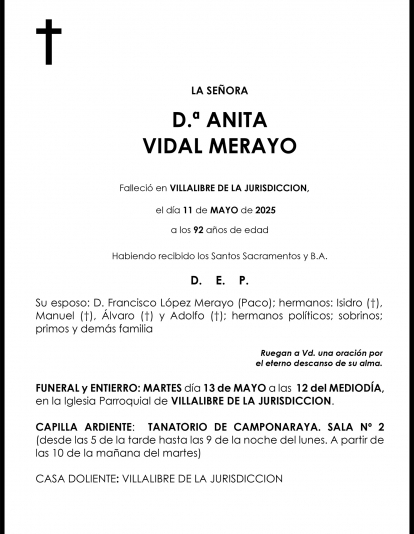 ANITA  VIDAL MERAYO