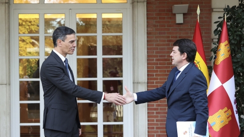 Juan LÁZARO ICAL. Los presidentes del Gobierno, Pedro Sánchez, y la Junta de Castilla y León, Alfonso Fernández Mañueco, se reúnen en La Moncloa 
