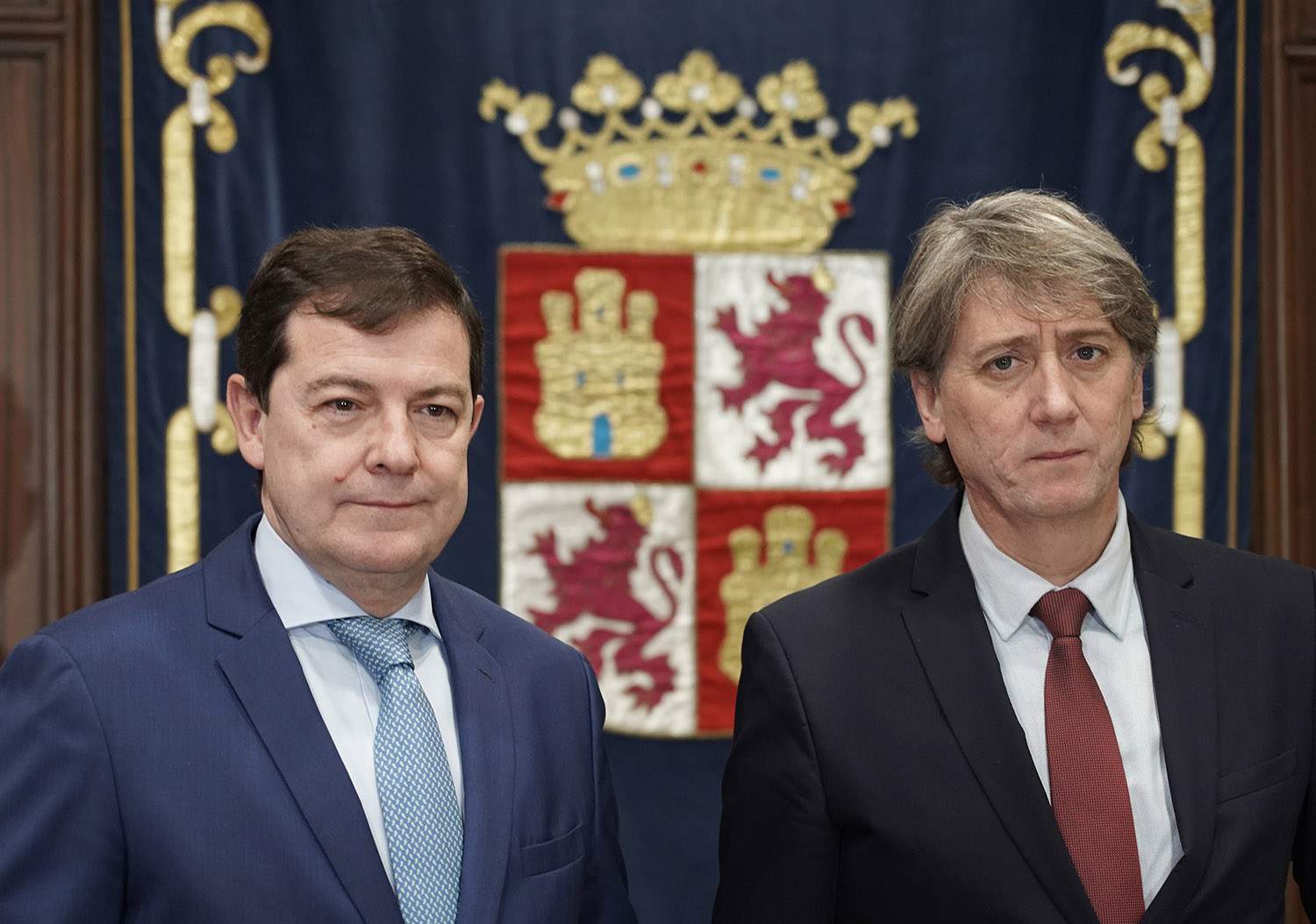 Rubén Cacho ICAL. El presidente de la Junta, Alfonso Fernández Mañueco, recibe al secretario general del PSOECyL, Carlos Martínez