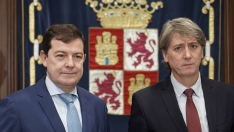 Rubén Cacho ICAL. El presidente de la Junta, Alfonso Fernández Mañueco, recibe al secretario general del PSOECyL, Carlos Martínez