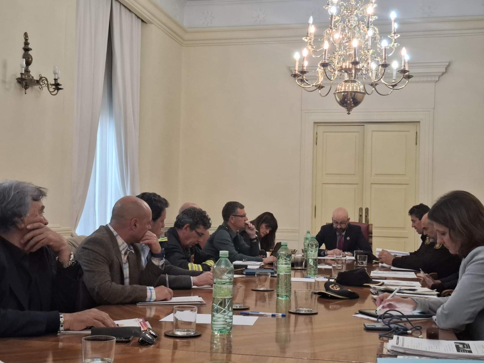 Reunión sobre la seguridad del partido entre la Cultural y Deportiva Leonesa y la Sociedad Deportiva Ponferradina