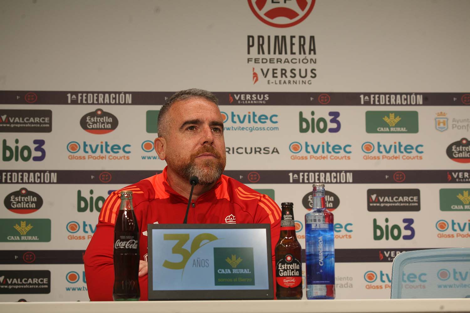 Javi Rey en sala de prensa 