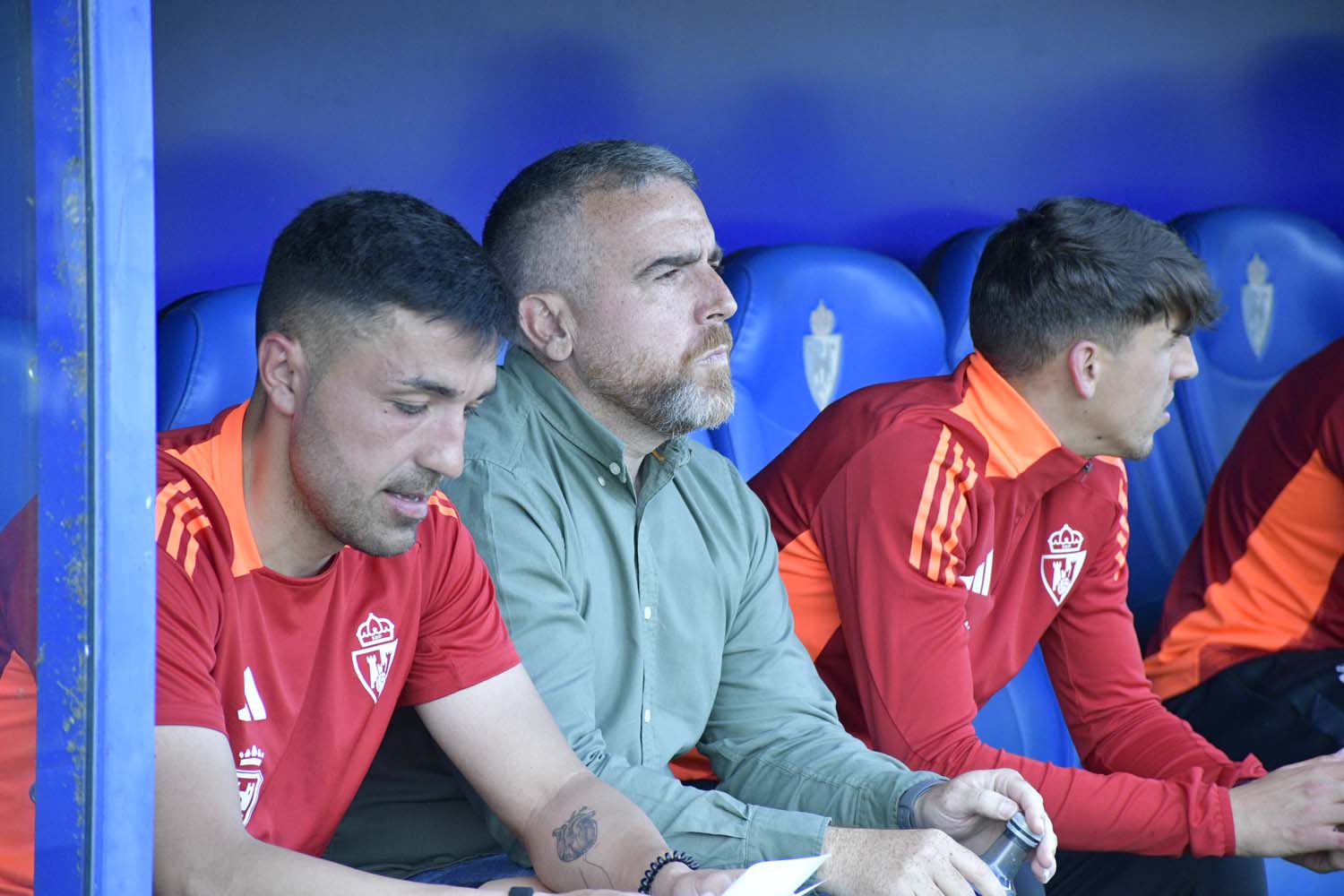 Javi Rey durante el derbi Javi Rey durante el derbi