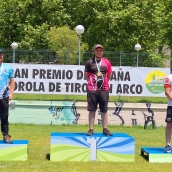 Héctor González en el podio 