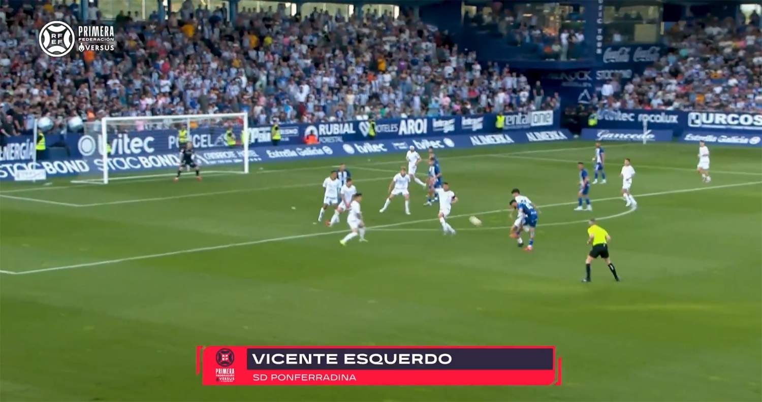 Gol de Esquerdo frente a la Cultural