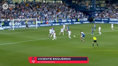 Gol de Esquerdo frente a la Cultural