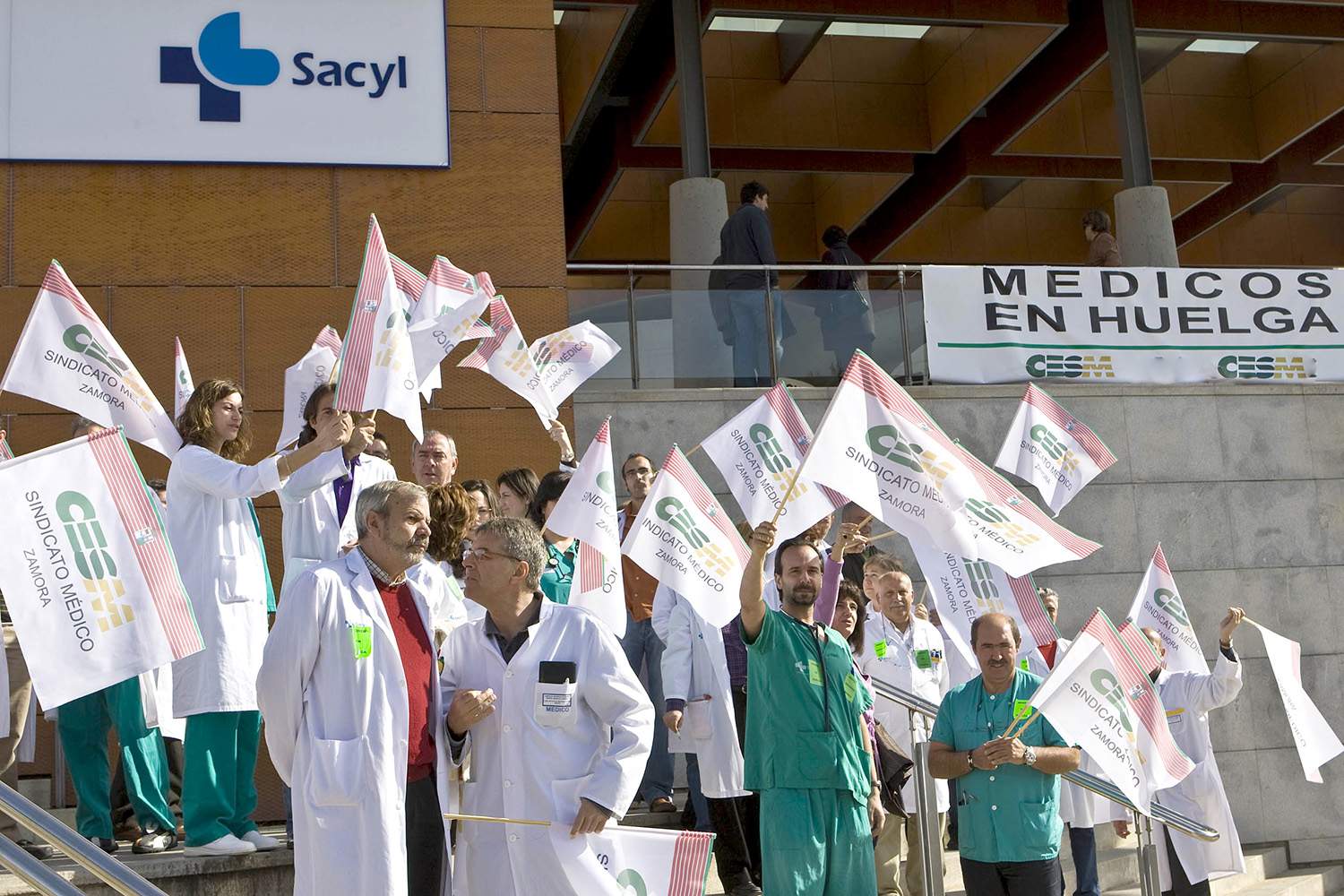 Imagen de archivo de una huelga de médicos 