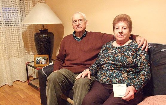 Tomás junto a su mujer, Nélida