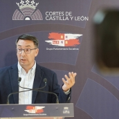 Rubén Cacho / ICAL . El portavoz de Educación del Grupo Parlamentario Socialista, Fernando Pablos, analiza la política de investigación y ciencia de la Junta