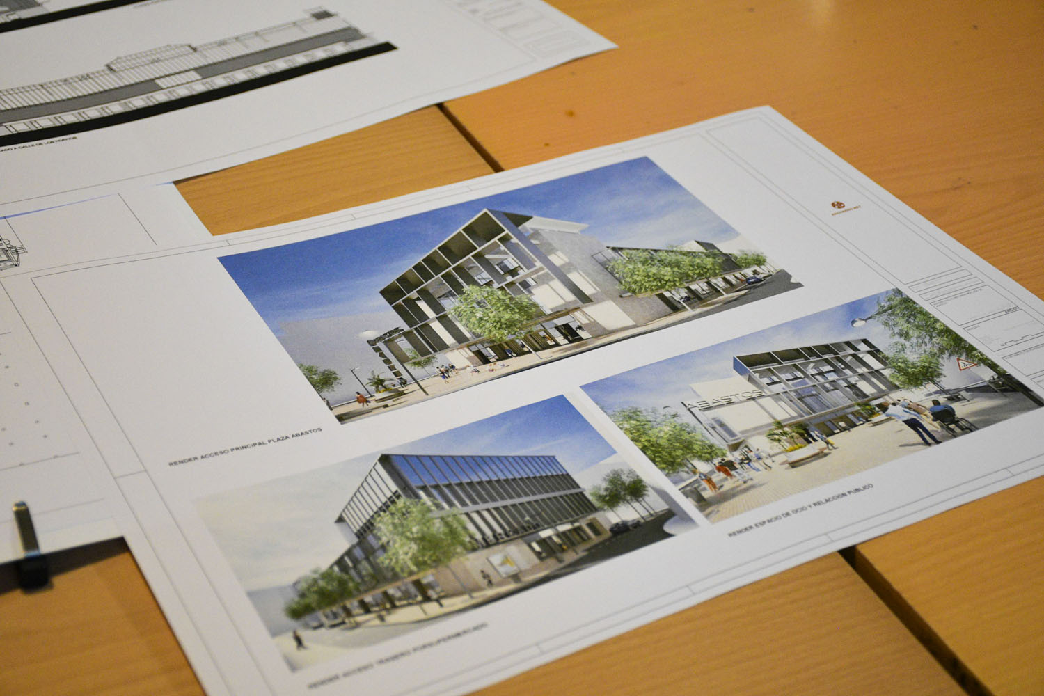 Plano con la infografía del futuro edificio del Mercado de Abastos