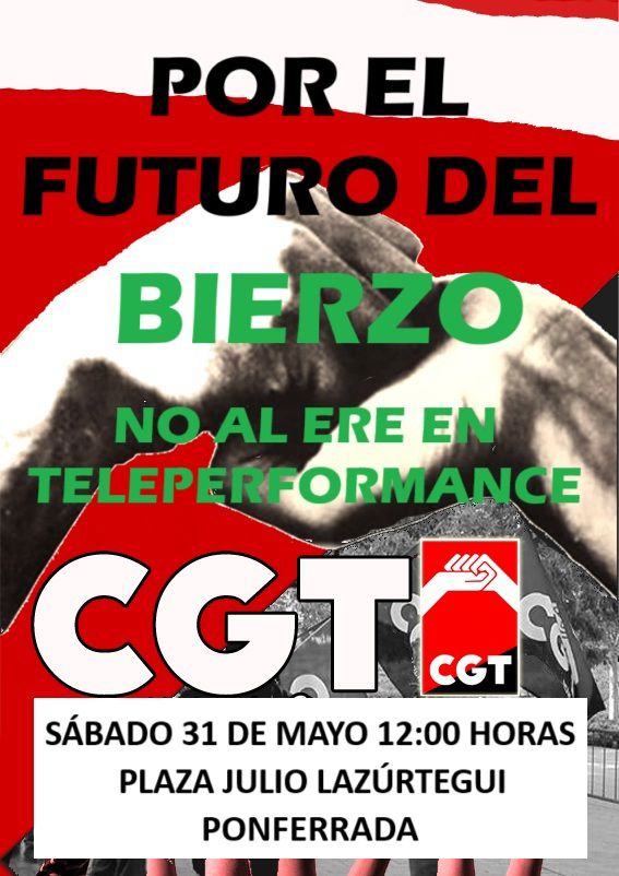 Cartel concentración 31 de mayo Teleperformance.