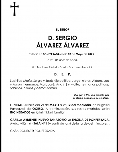 SERGIO ALVAREZ ALVAREZ