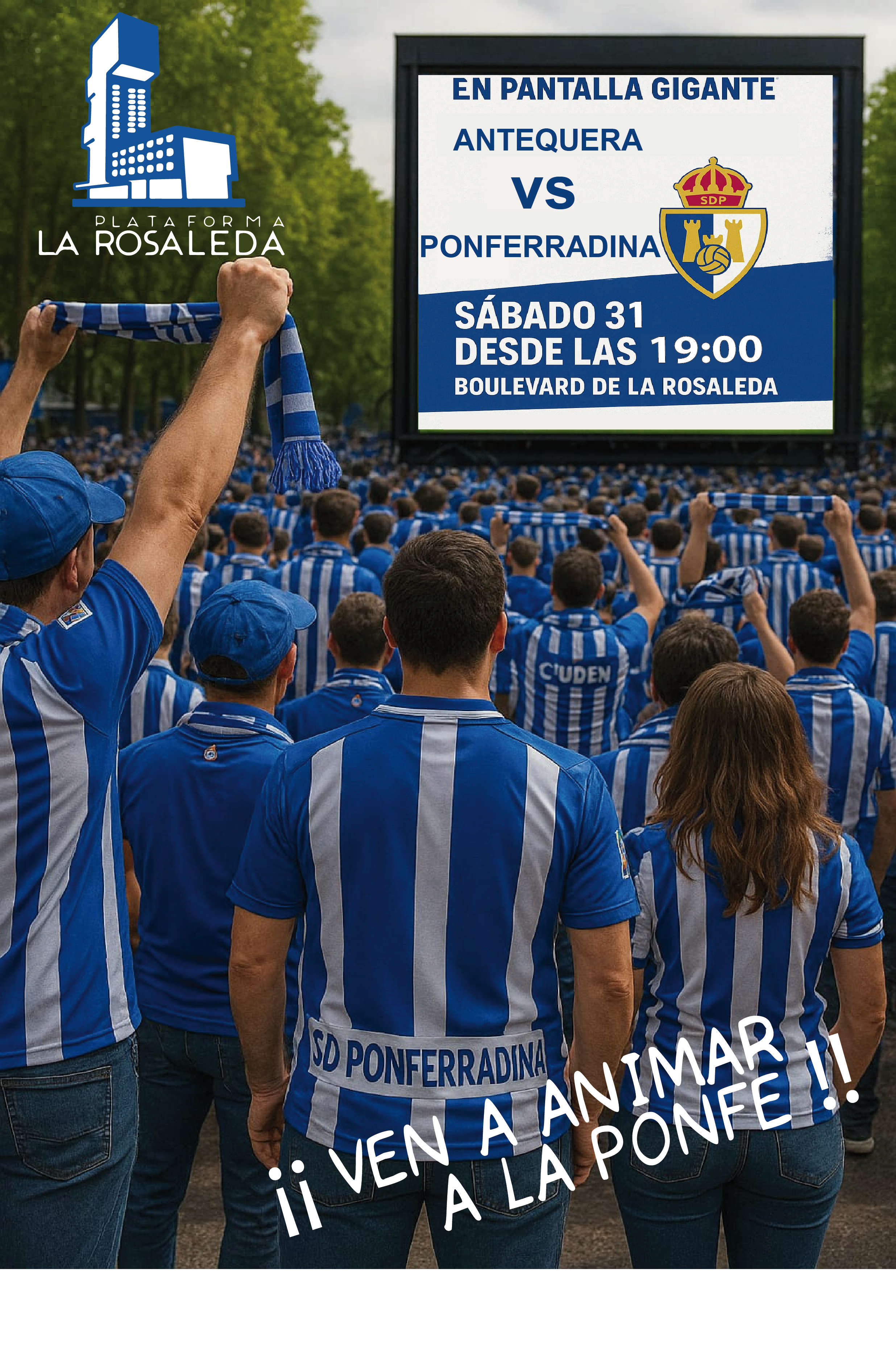 Cartel pantalla gigante Rosaleda
