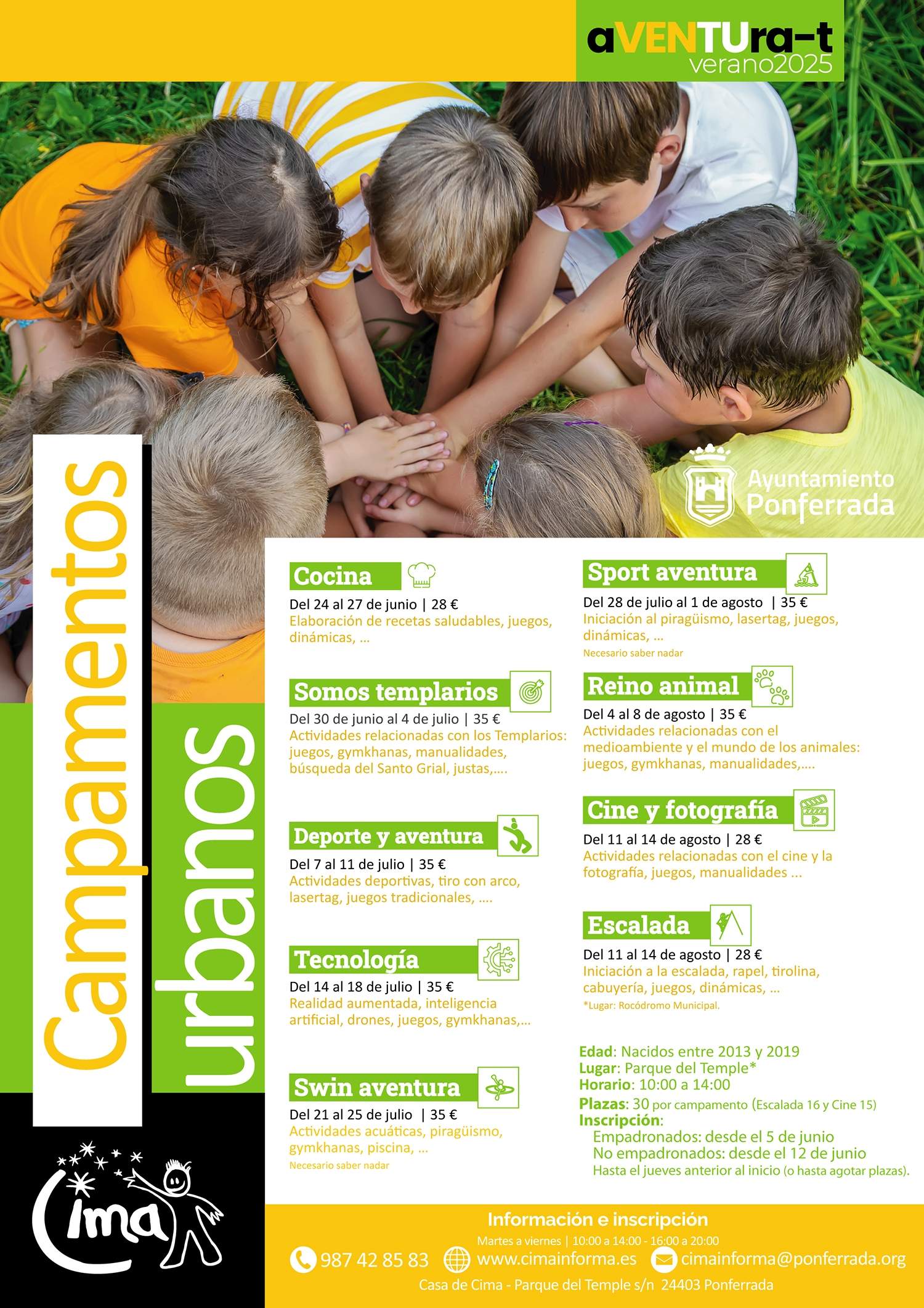 Cartel del campamento Averntura t Cartel del campamento Averntura t