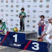 Podio del Campeonato Nacional de Karting de Portugal con Matteo Rodríguez en tercera posición