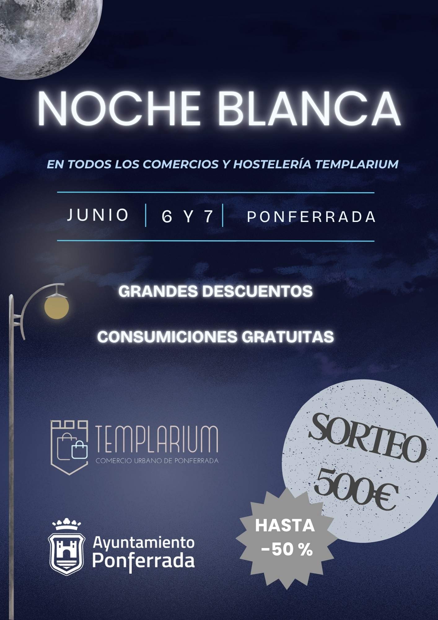Cartel de la Noche Blanca de Ponferrada