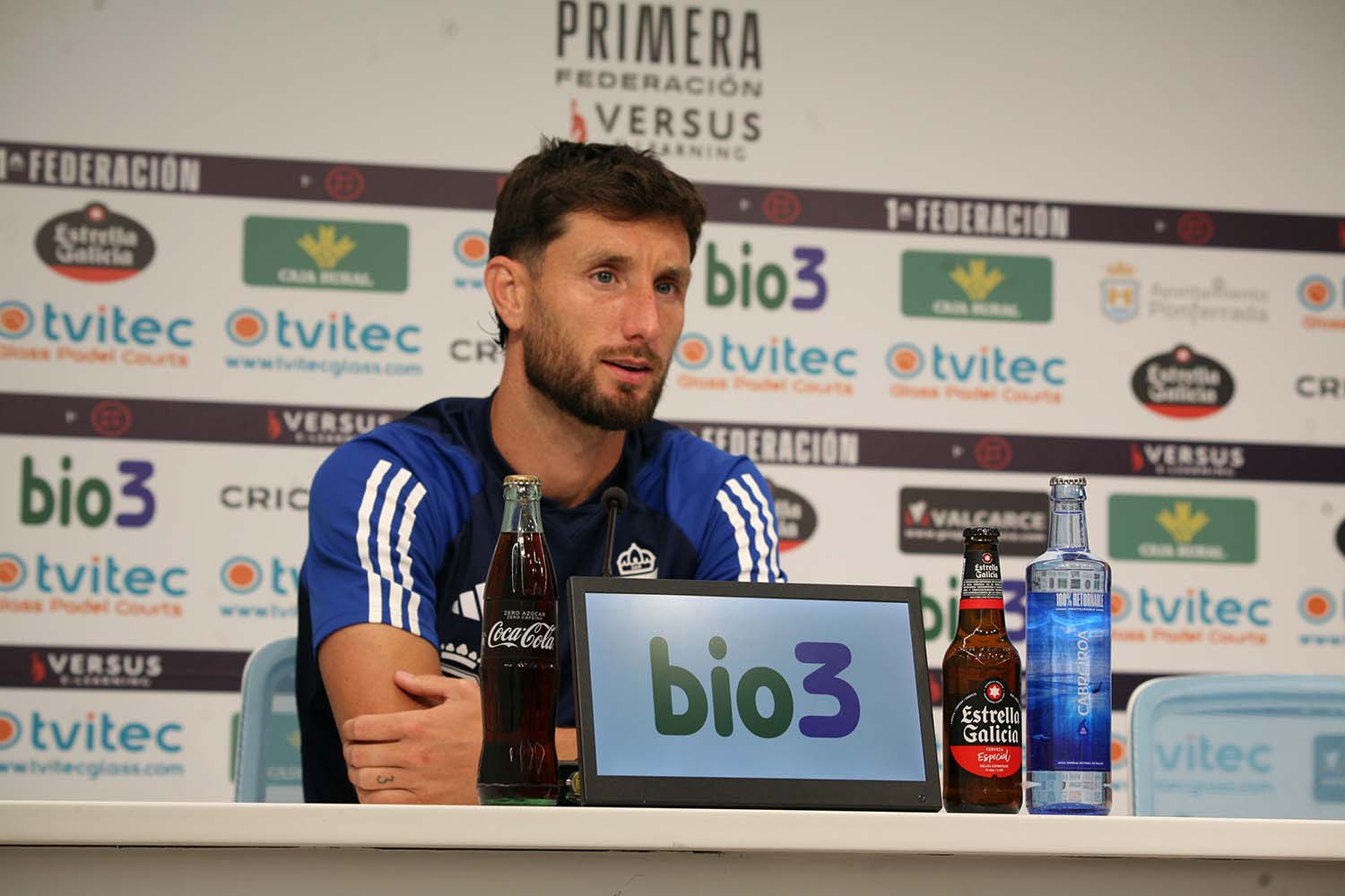 El jugador de la Deportiva Ponferradina Borja Valle.