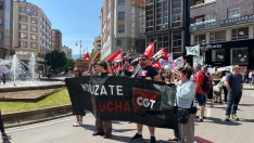 Concentración de CGT por el ERE de Teleperformance en Ponferrada 