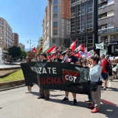 Concentración de CGT por el ERE de Teleperformance en Ponferrada 