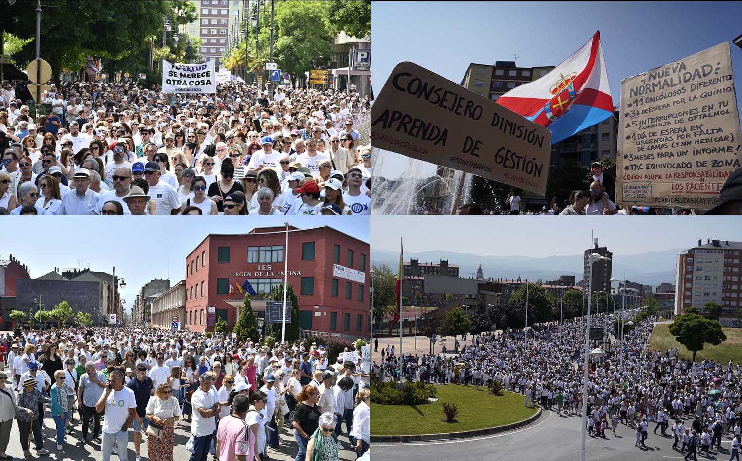 Manifestación de la plataforma Oncobierzo en Ponferrada.