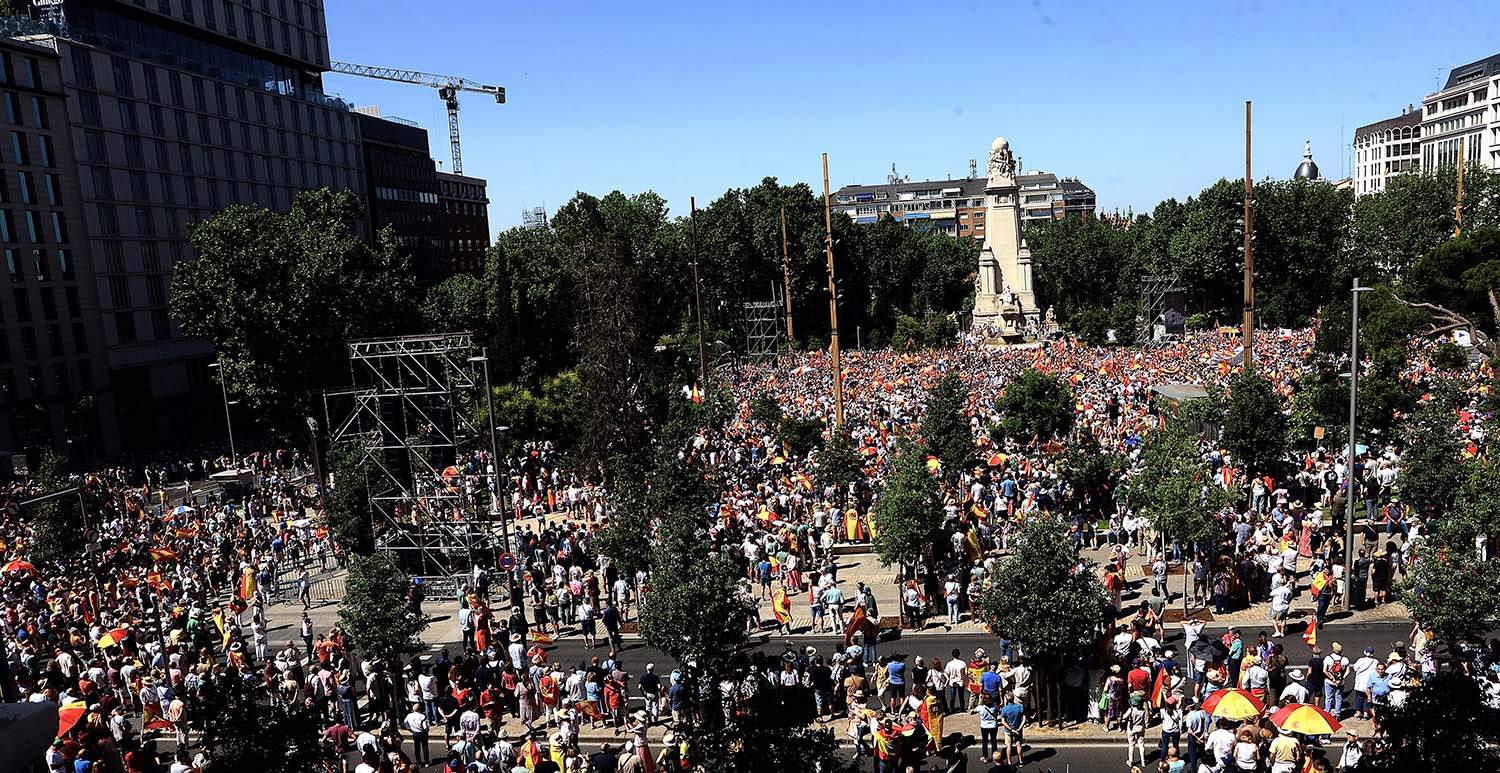 ICAL . El Partido Popular celebra una manifestación en Madrid en contra de “la corrupción, la mentira y la infamia” de la que acusan al Gobierno de España (