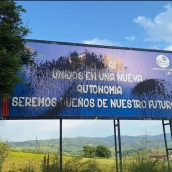 Valla de Ponferrada dañada.