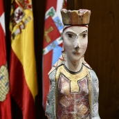 Réplica de una imagen de Nuestra Señora del Refugio, patrona de Compostilla.