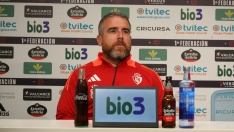 El entrenador de la Ponferradina, Javi Rey