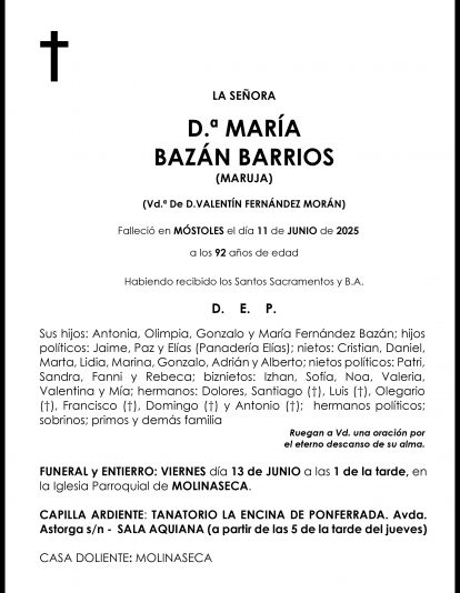 MARIA BAZAN BARRIOS