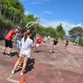 Patio del colegio de Matachana. Foto: Facebook CRA Matachana