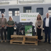 Presentación del motor de hidrógeno verde para la descarbonización de los trenes que se ensayará con el Ponfeblino