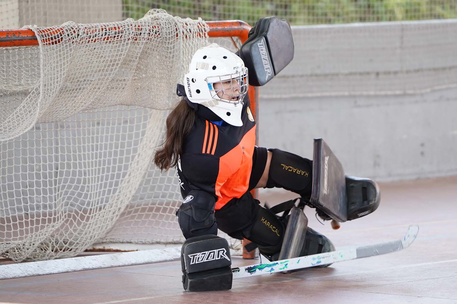La portera Ariana García Menéndez, jugadora de la SD Ponferradina Hockey (3)