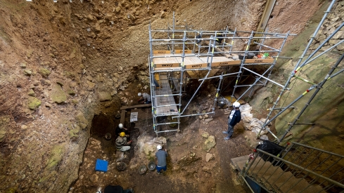 Imagen de la explotación arqueológica de Atapuerca, Burgos