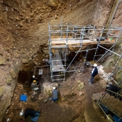 Imagen de la explotación arqueológica de Atapuerca, Burgos